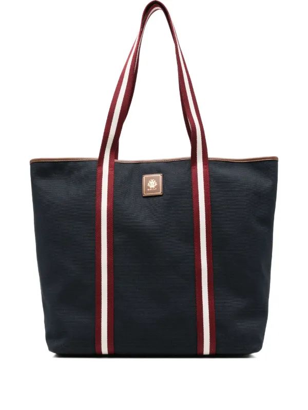 Bally Striped-panel Tote Bag in Blue