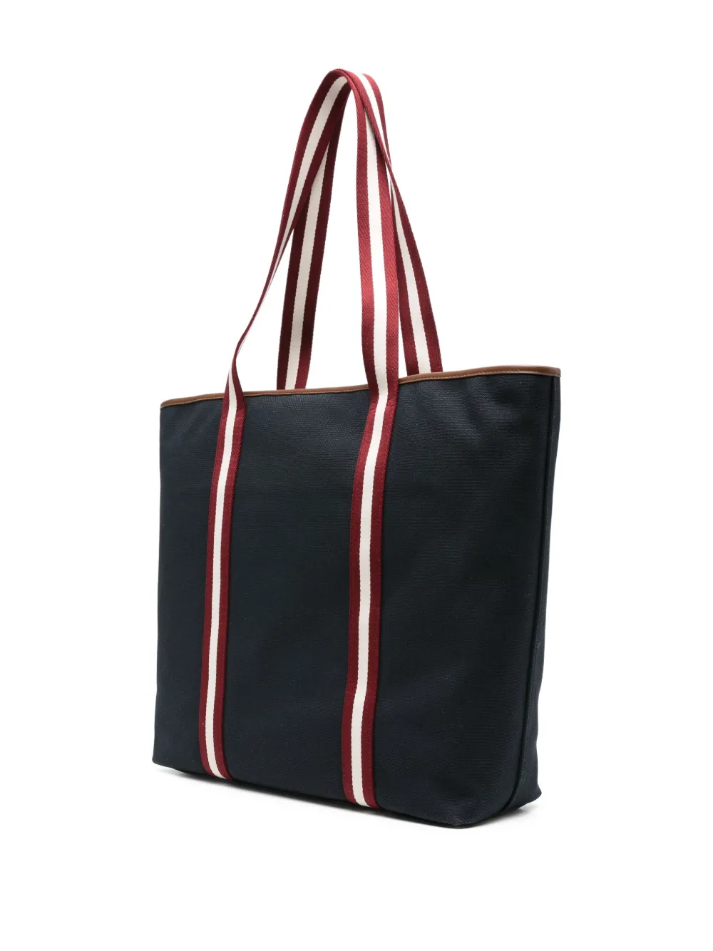 Bally Shopper met gestreept vlak Blauw