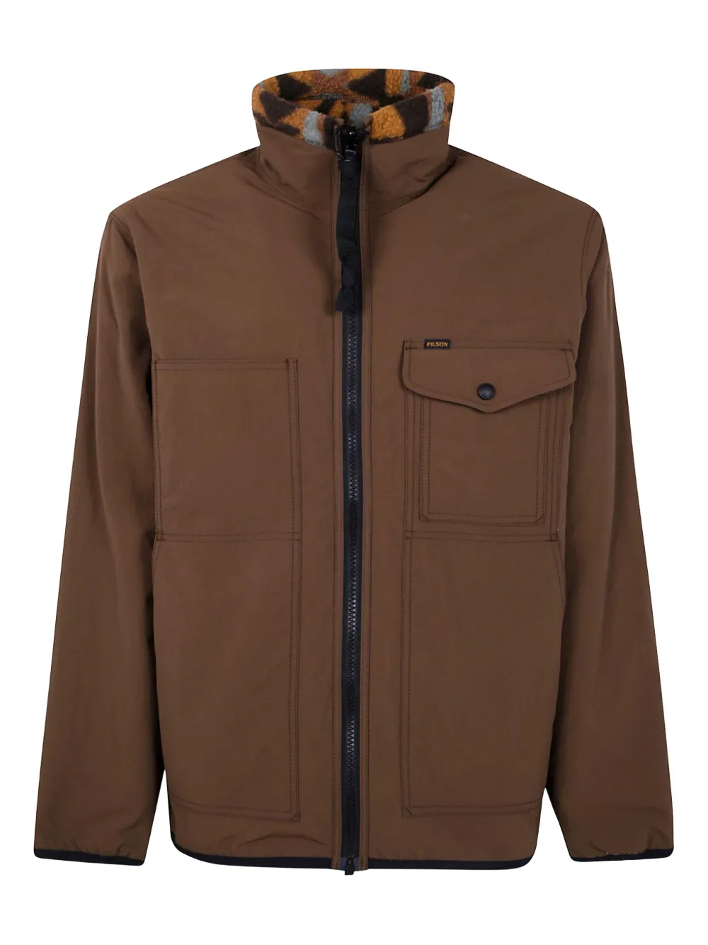 Filson Zip Pocketed Jacket In Brown