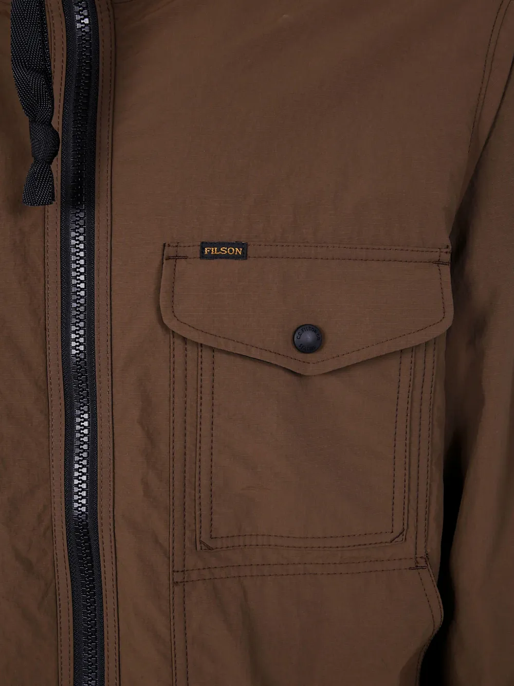 Filson Zip Pocketed Jacket In Brown