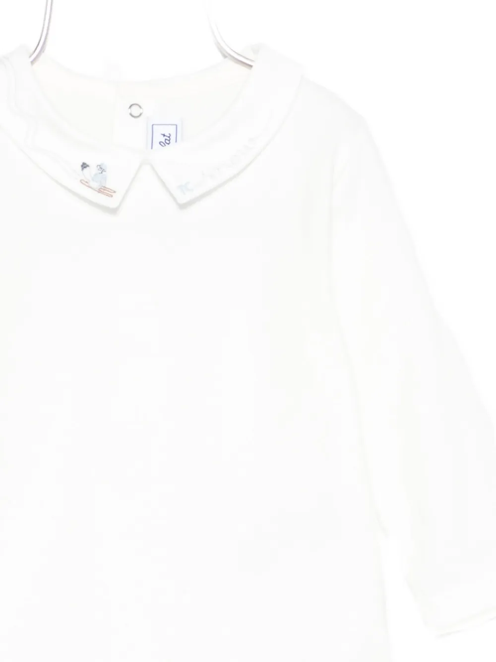 Tartine Et Chocolat Embroidered-collar Bodysuit In White