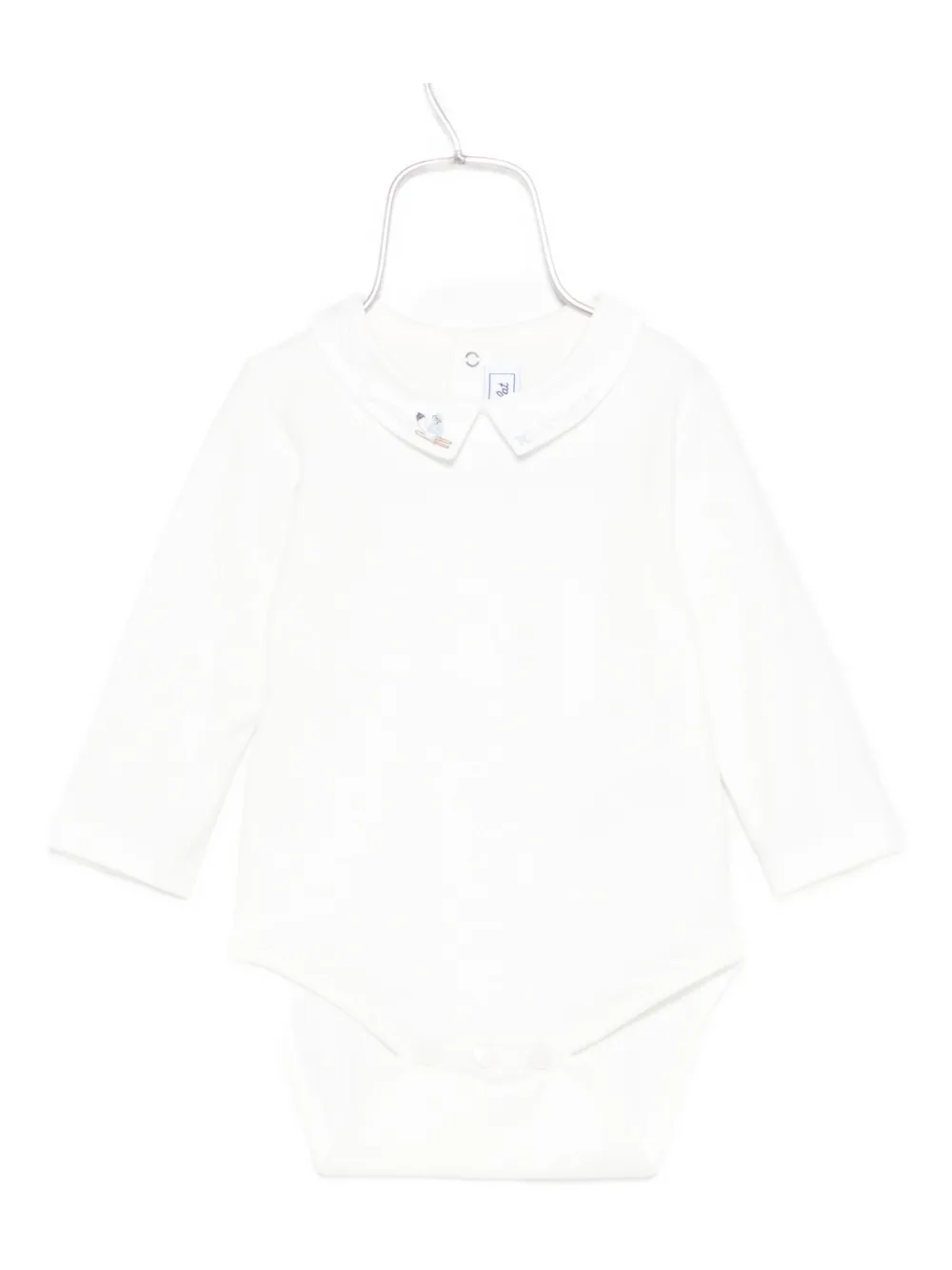 Tartine Et Chocolat Embroidered-collar Bodysuit In White