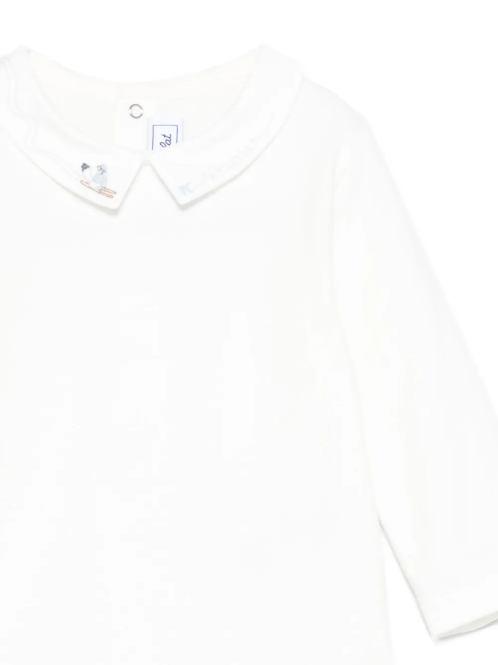 Tartine Et Chocolat Romper met geborduurde kraag Wit