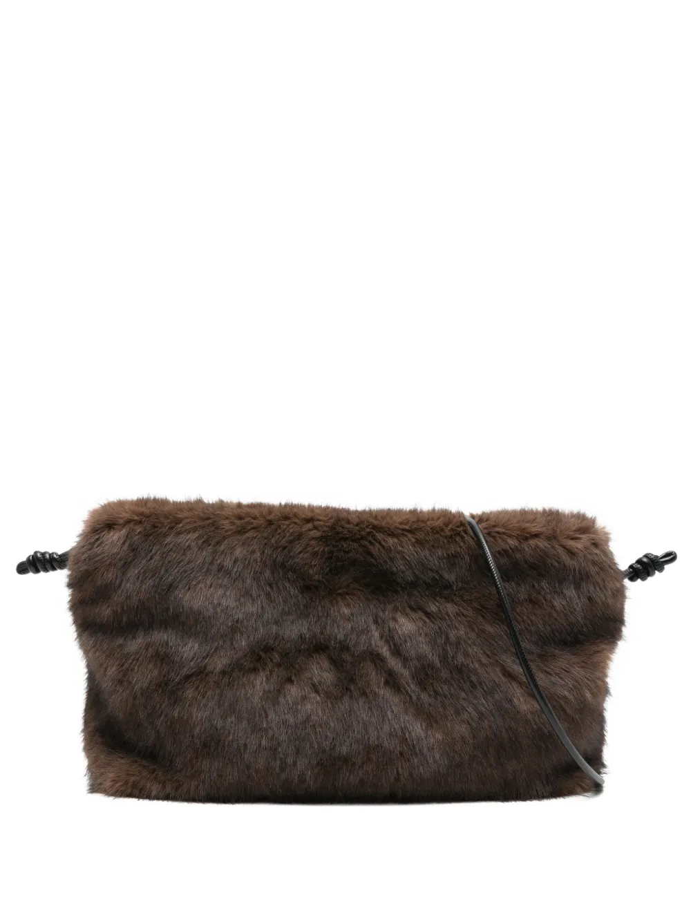 Yerse Textured Drawstring Bag In Brown