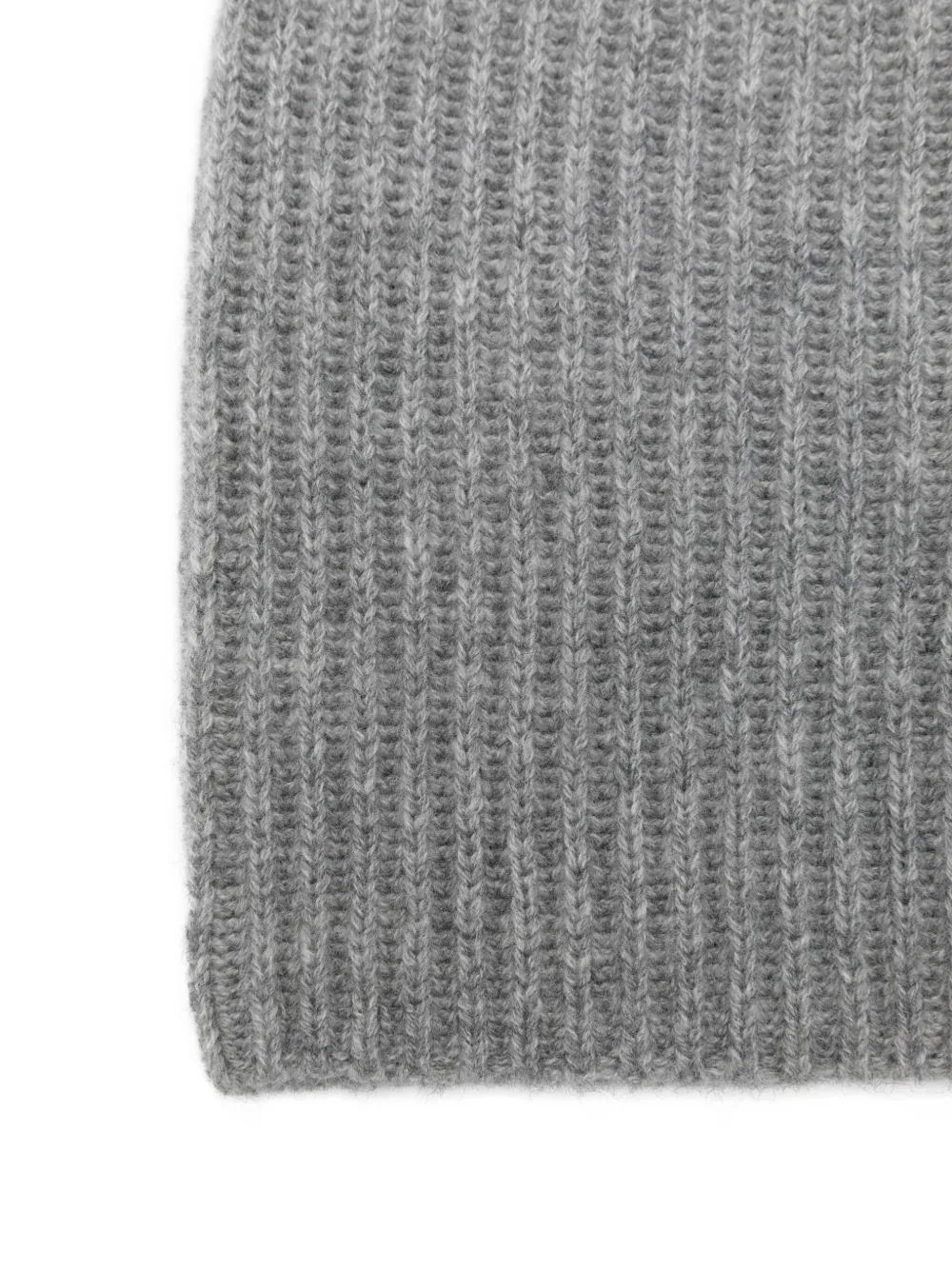 Allude Ribbed Beanie In Gray