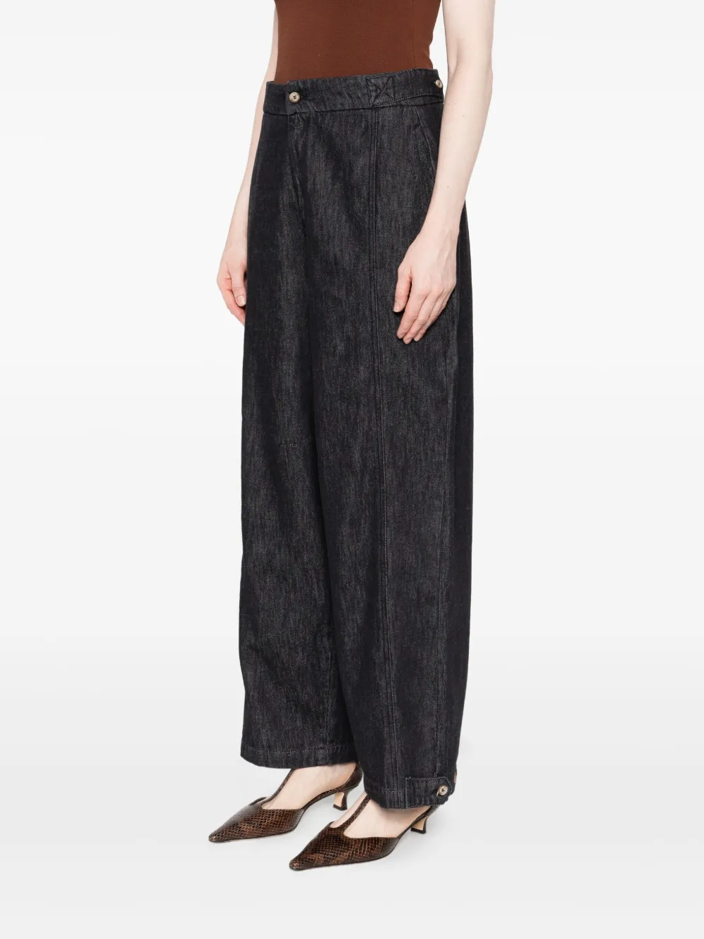 YERSE Broek met wijde pijpen Grijs