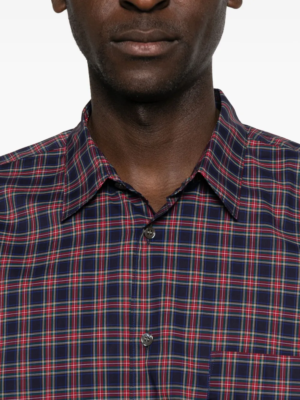 Comme Des Garçons Shirt Check-pattern Shirt In Brown