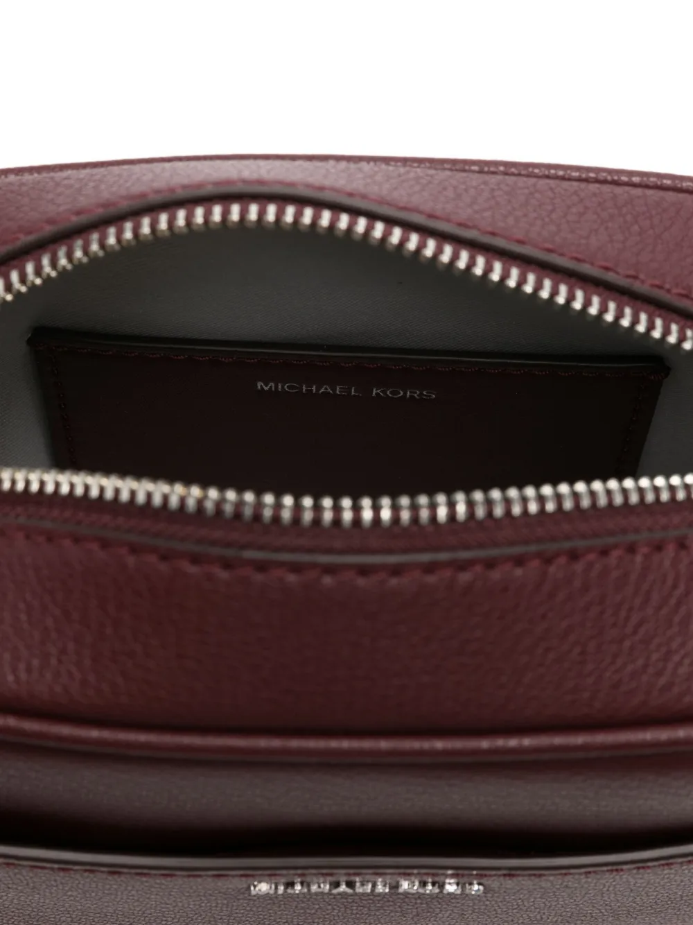 Michael Kors Structured Calfskin Shoulder Bag With Zip Closure In Black
