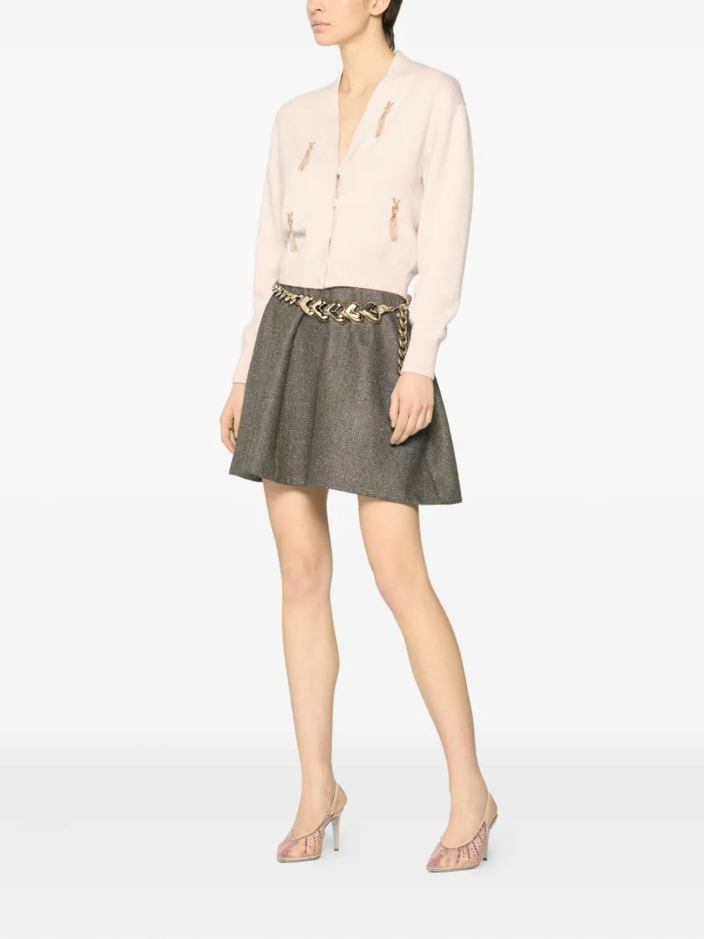 Genny Vest verfraaid met kwastje Roze