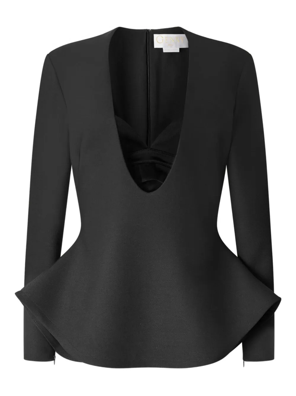 Genny peplum top | Black | Image 1