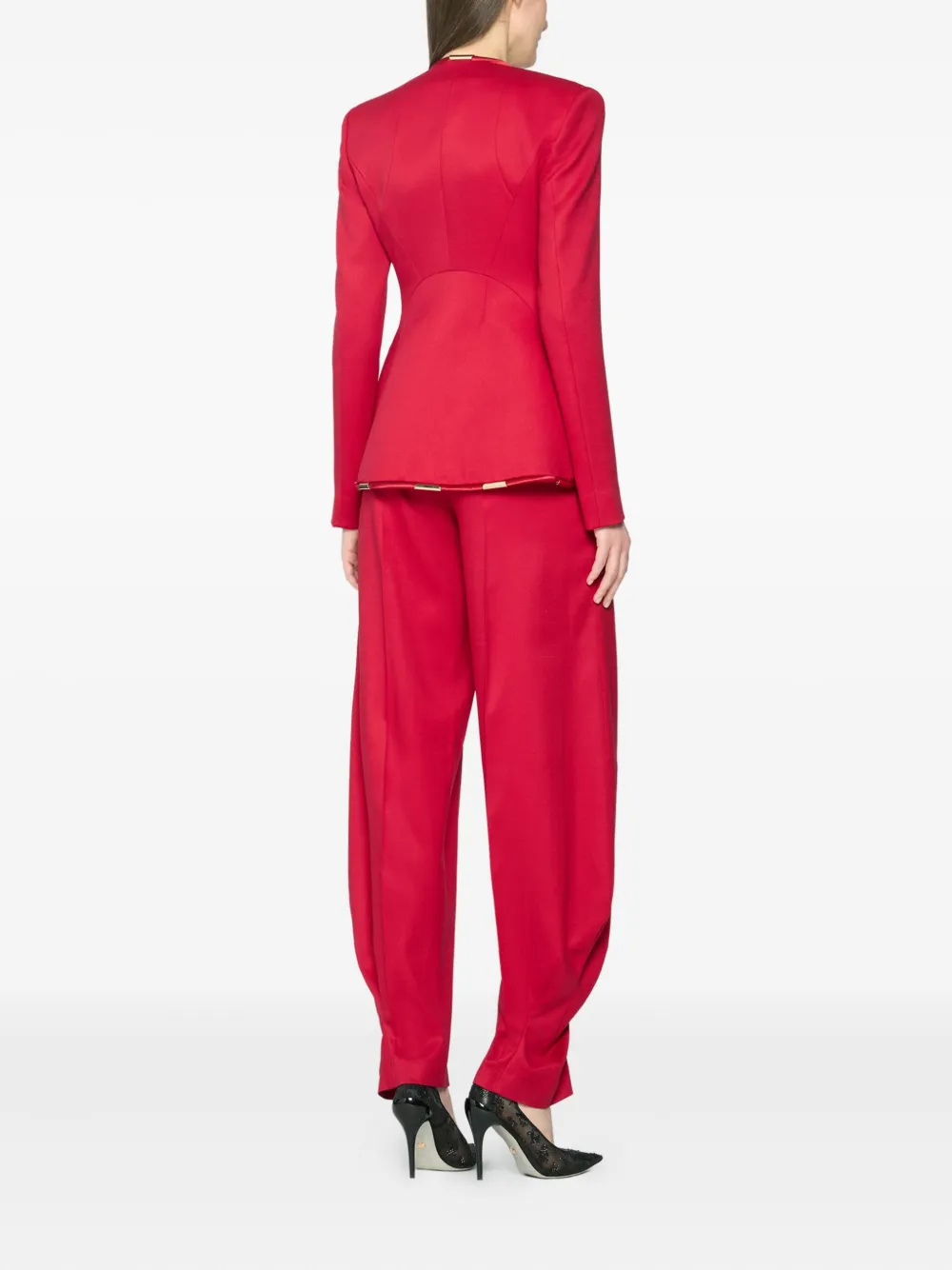 Genny Pleated Trousers In Red
