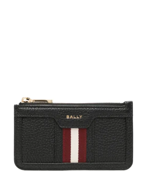 Bally stripe zip-around cardholder