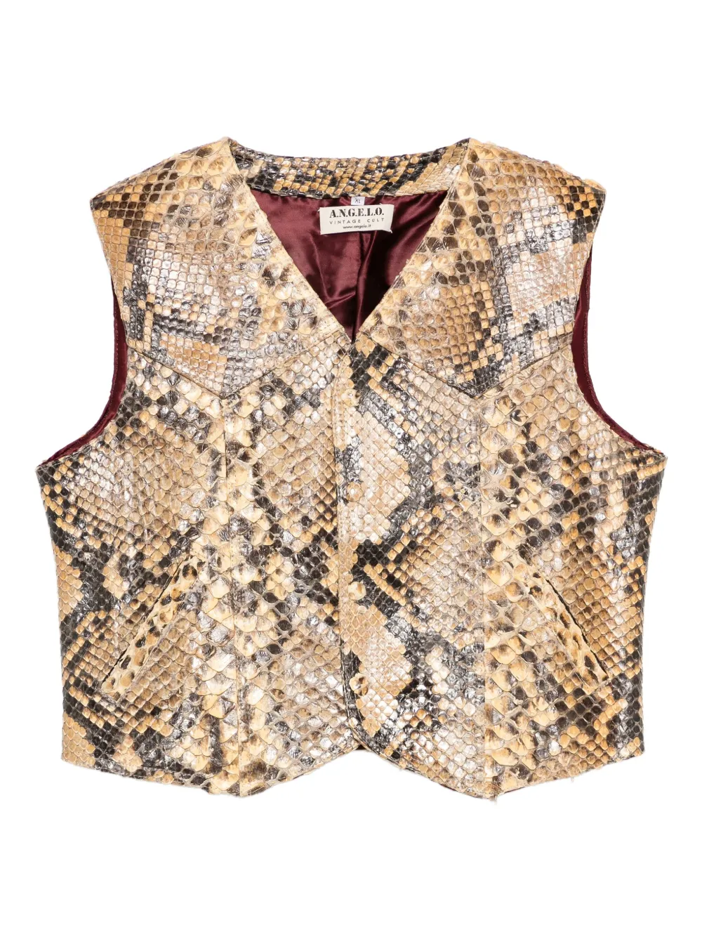 A.N.G.E.L.O. Vintage Cult Gilet con scollo a V anni '90 - Marrone