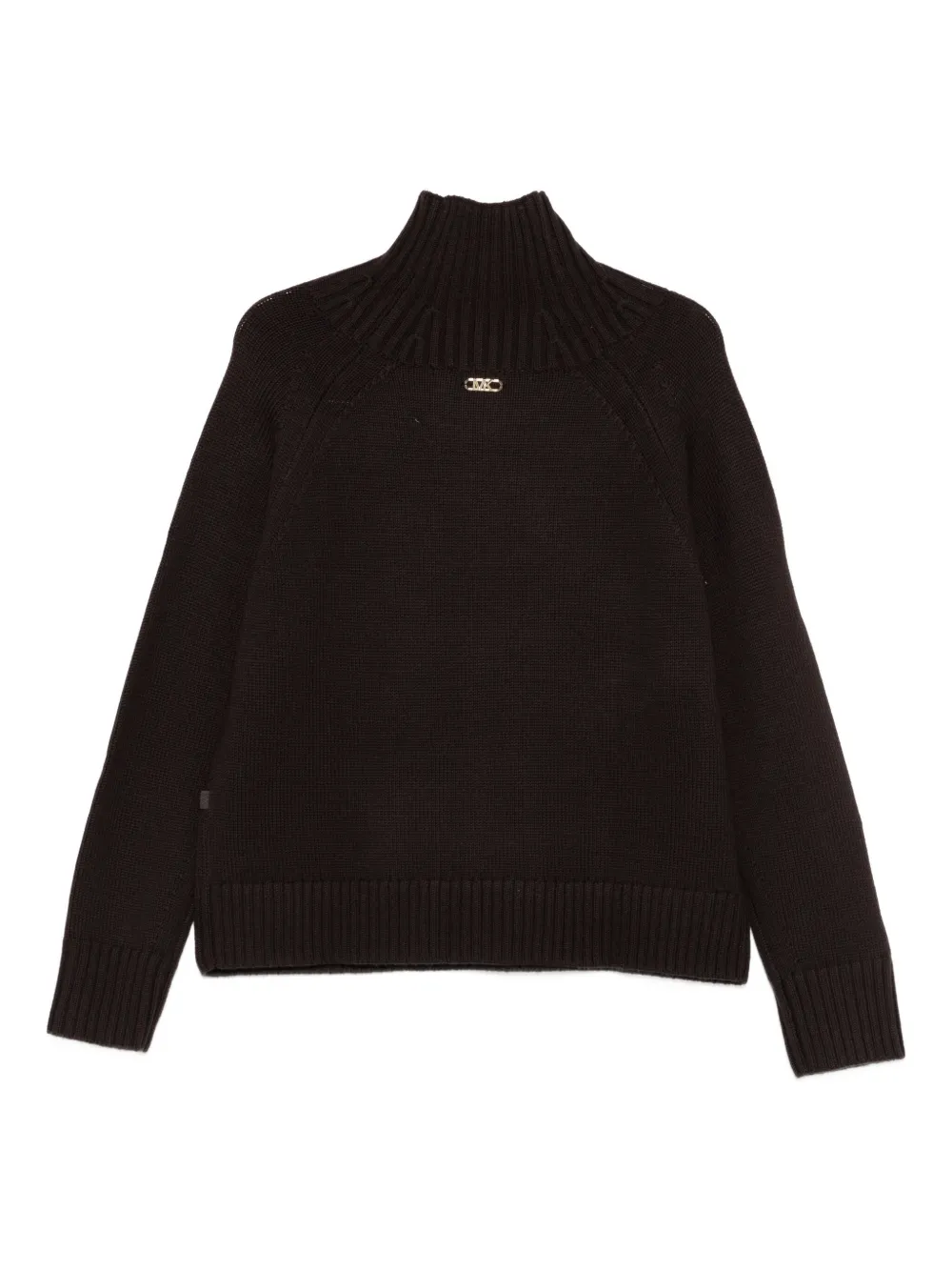 Michael Kors High-neck Wool Sweater In Brown