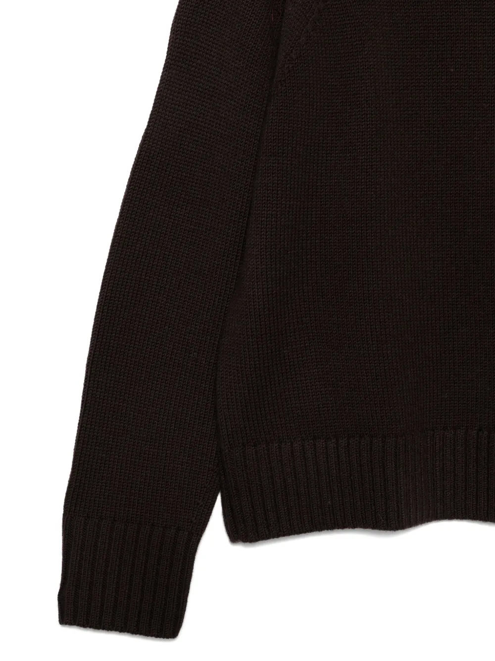 Michael Kors High-neck Wool Sweater In Brown