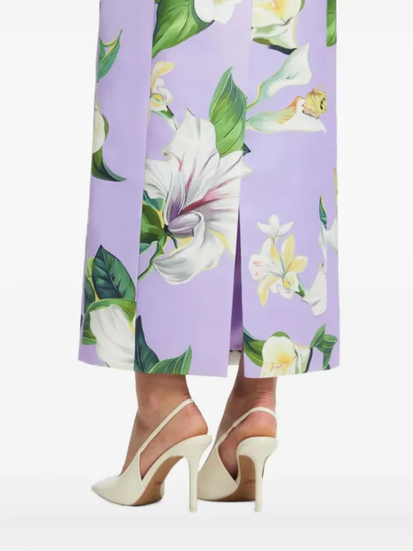 Leo Lin Lucinda puff-sleeve Floral Maxi Dress | Purple | FARFETCH