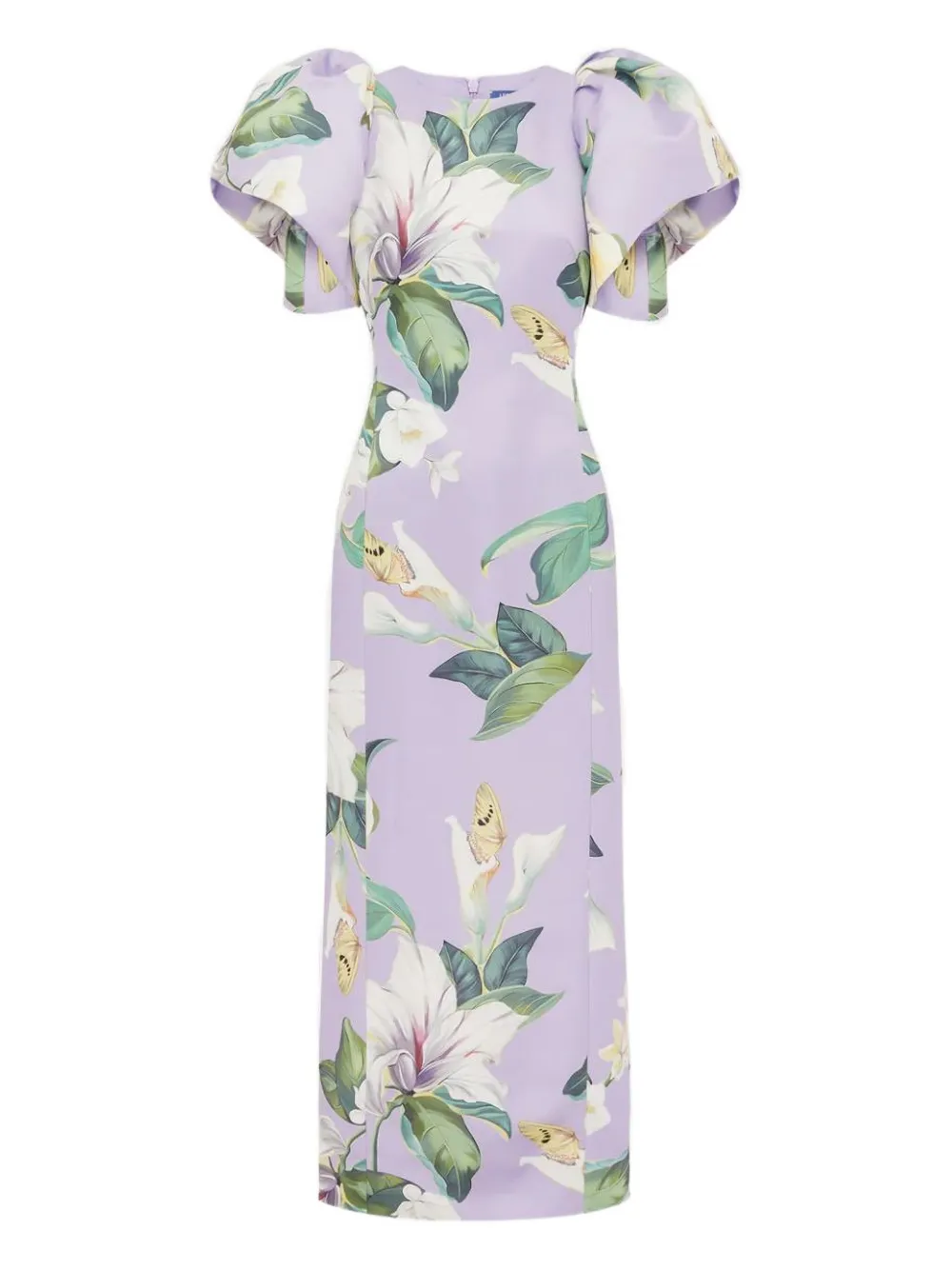 Leo Lin Lucinda puff-sleeve floral maxi dress | Purple | Image 1