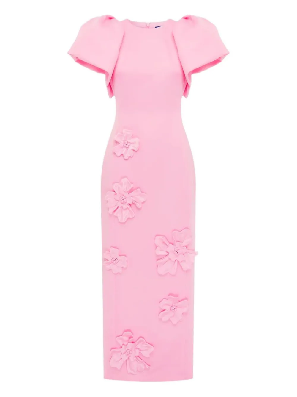 Leo Lin Lucinda floral-appliqué puff-sleeve maxi dress | Pink | Image 1