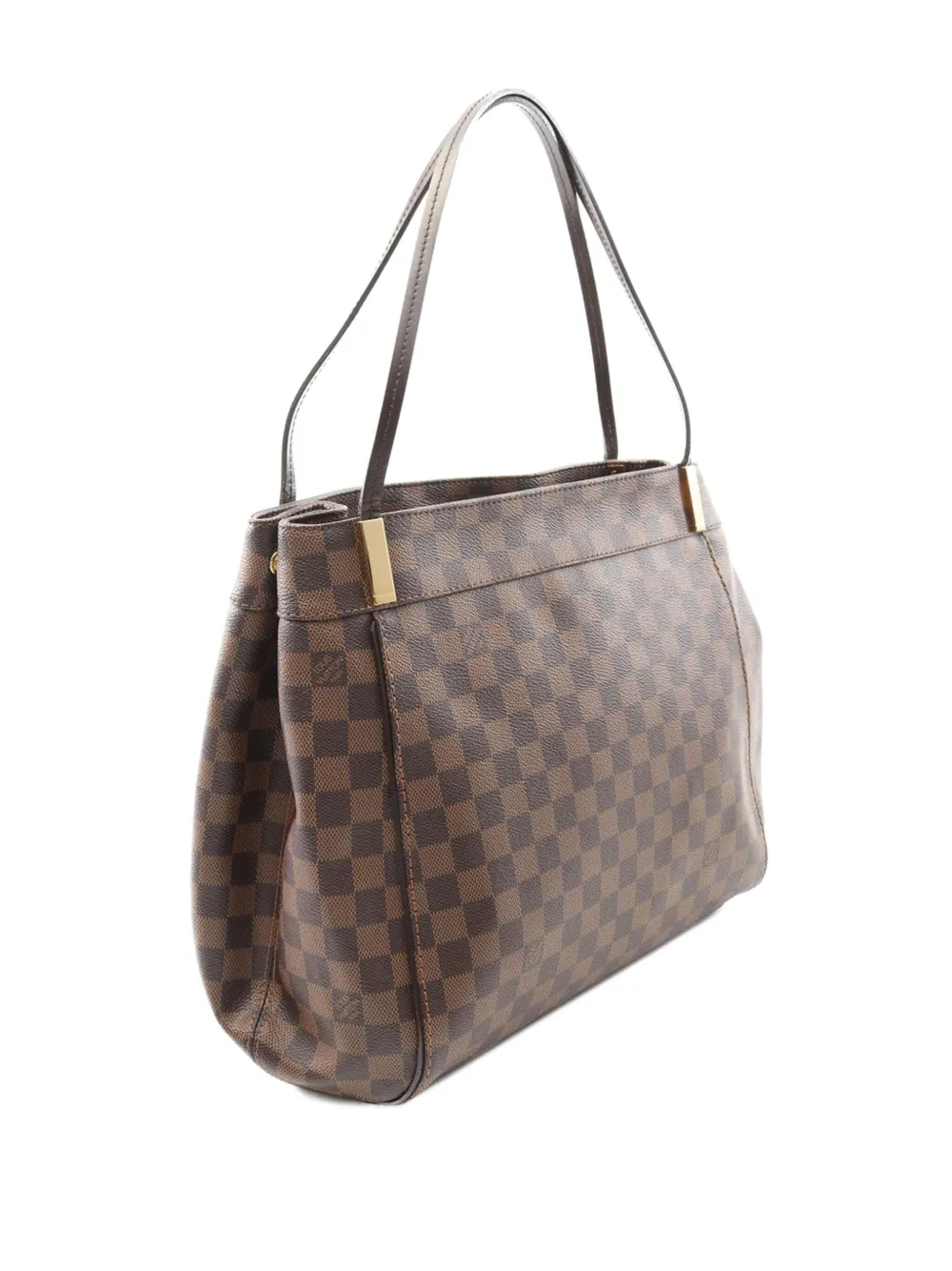Pre-owned Louis Vuitton 2014 Damier Ebene Marylebone Gm Tote Bag In Brown