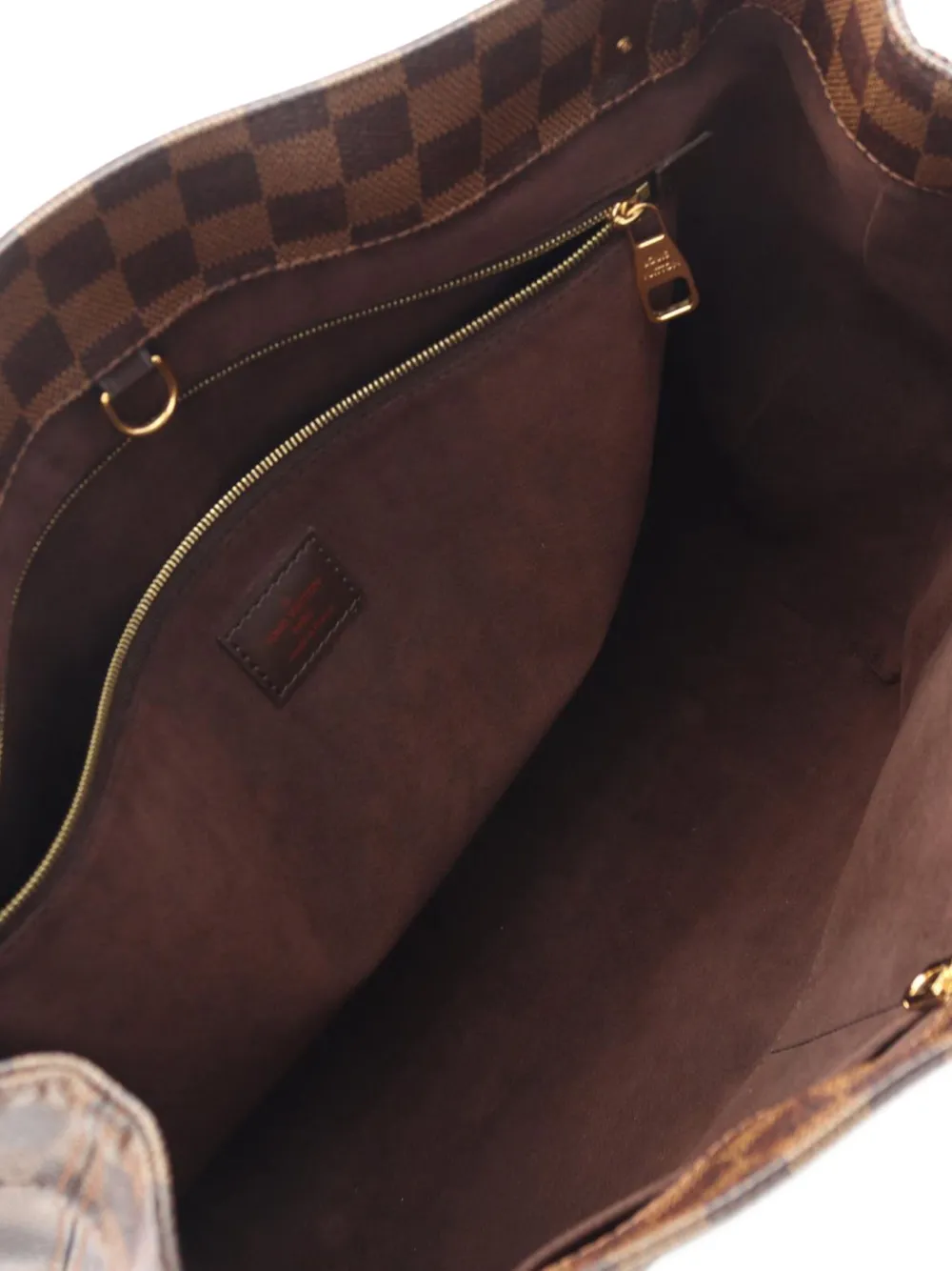 Pre-owned Louis Vuitton 2014 Damier Ebene Marylebone Gm Tote Bag In Brown