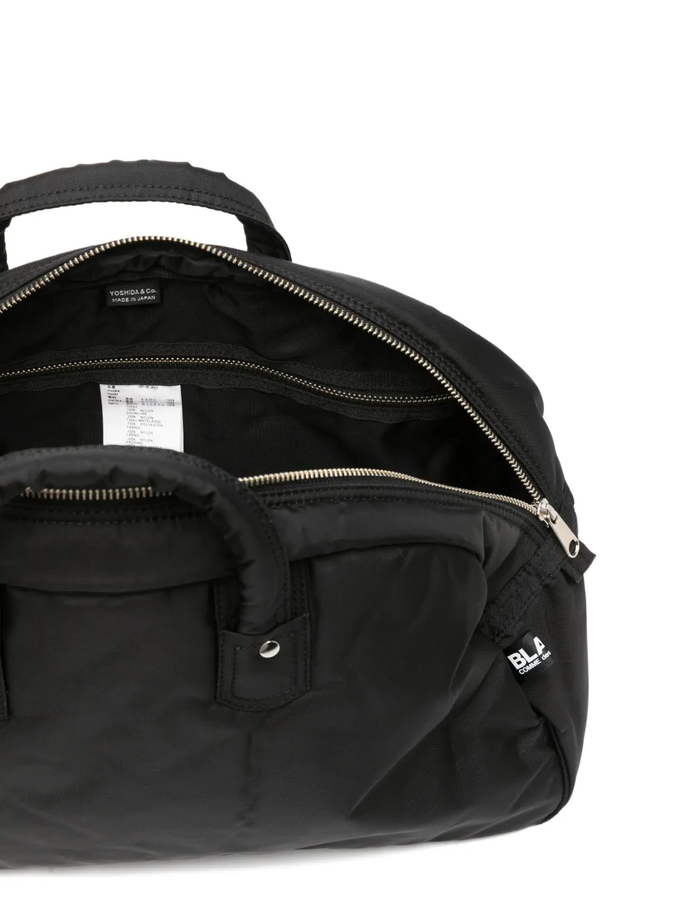 Black Comme Des Garçons Zip Padded Tote Bag In Black