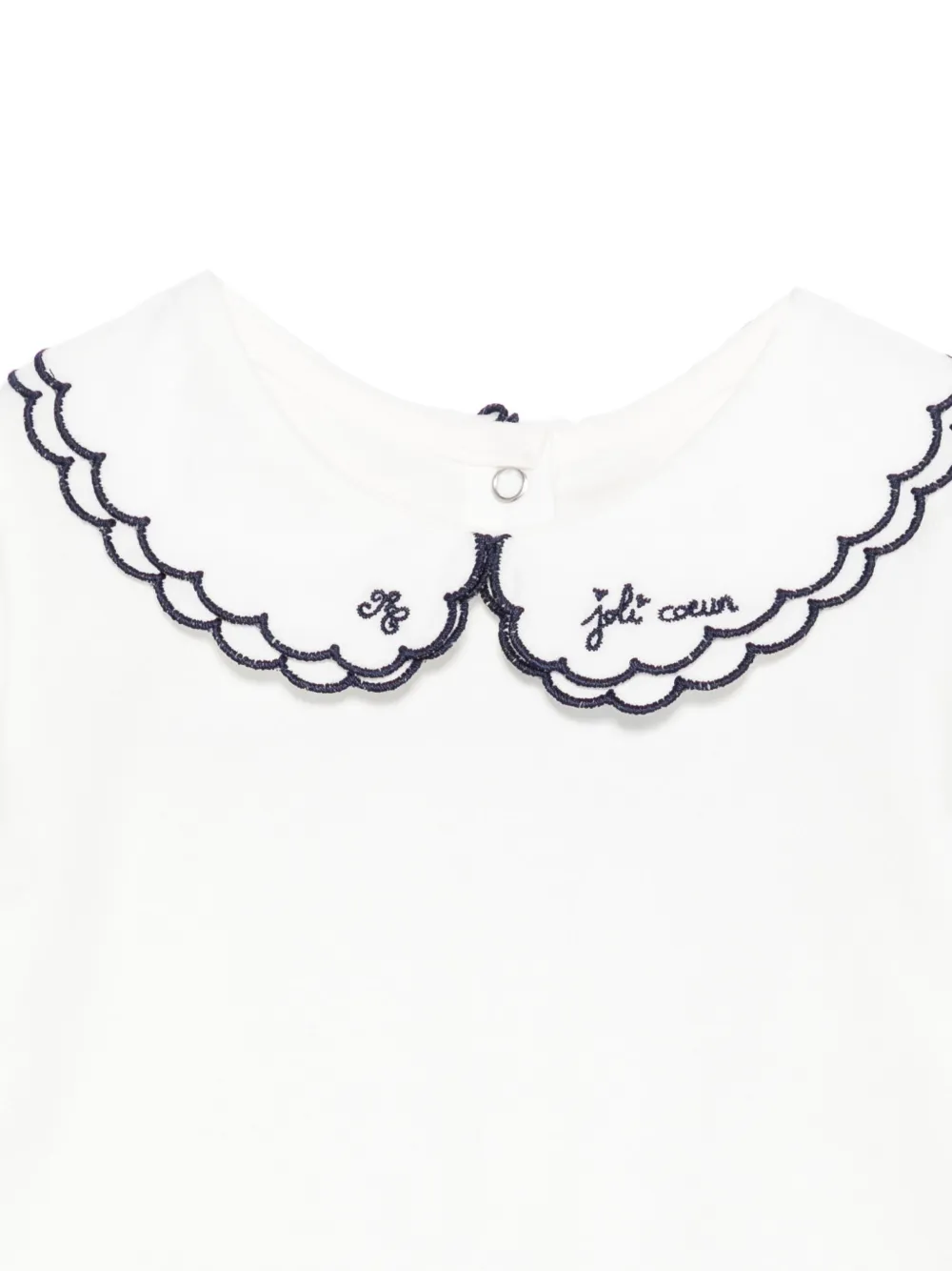 Tartine Et Chocolat Scalloped-collar Bodysuit In White
