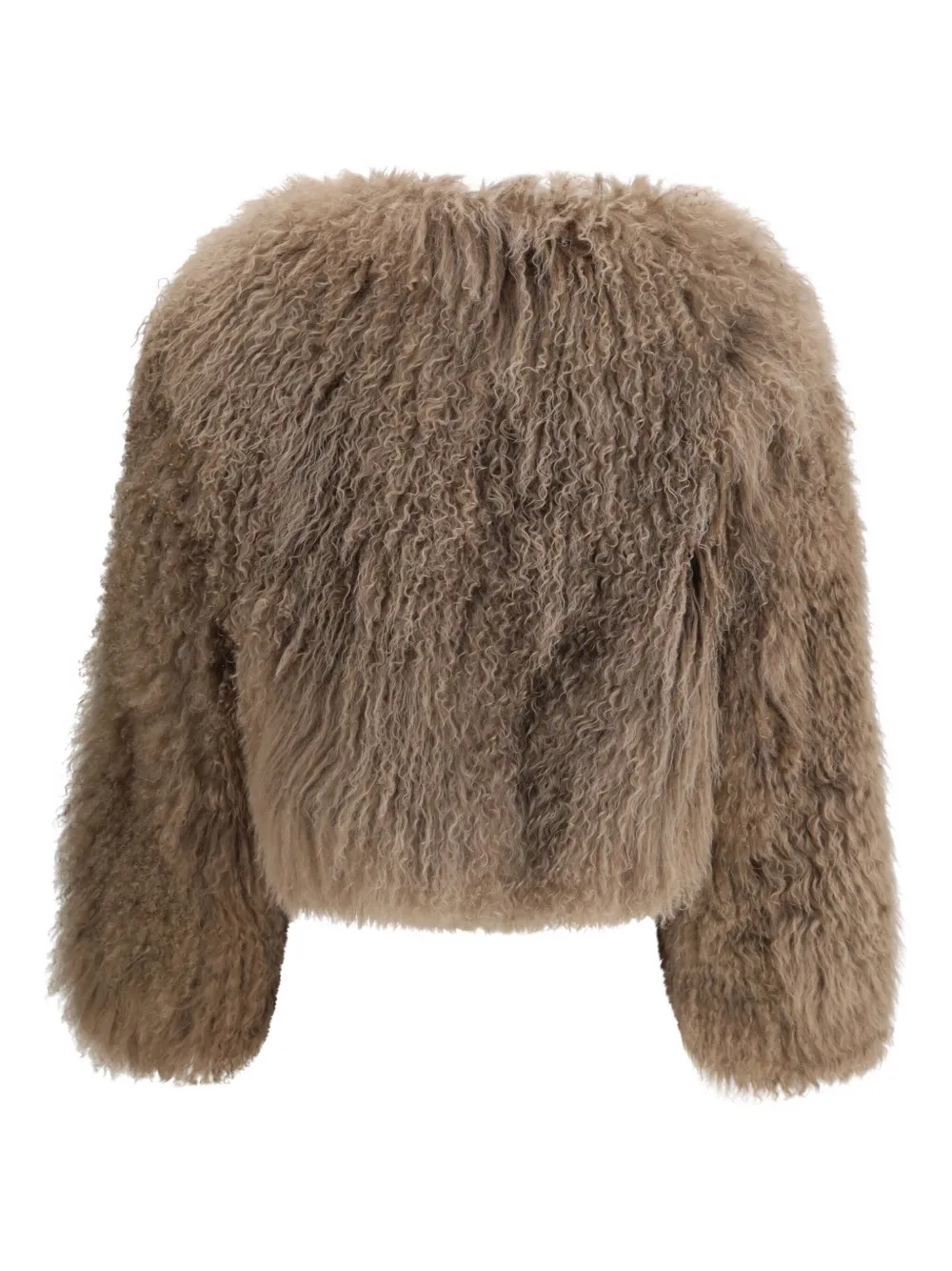 Sword 6.6.44 Mongolia Short Fur Jacket In Brown