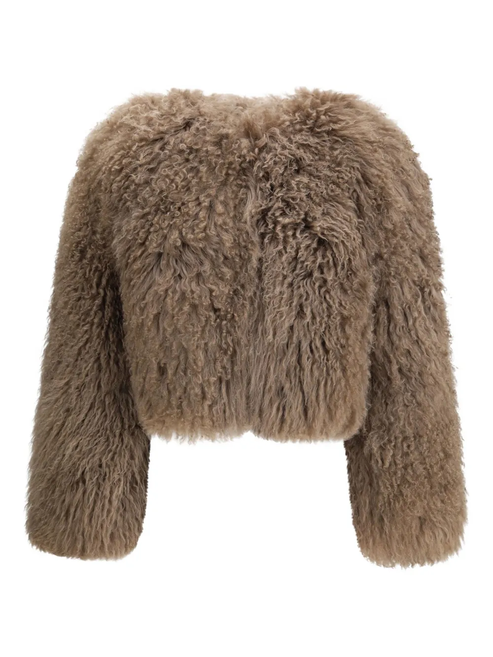 Sword 6.6.44 Mongolia Short Fur Jacket In Brown
