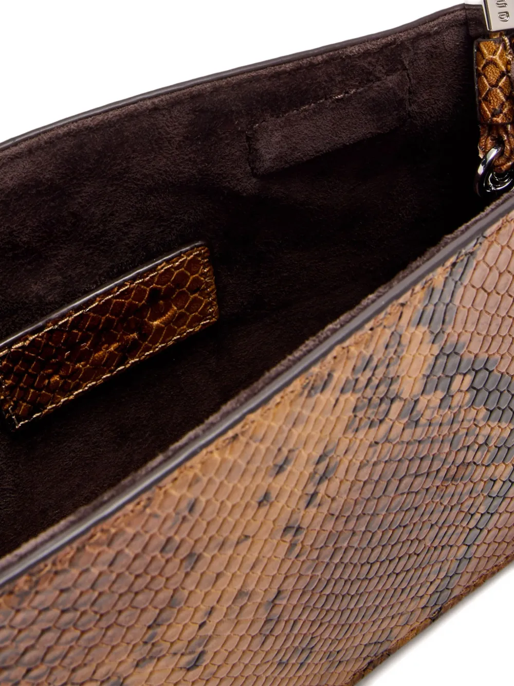 Staud Coco Shoulder Bag Snake In Brown