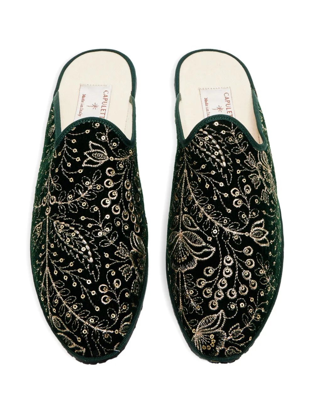 CAPULETTE embroidered velvet mules | Flat Mules | Image 2
