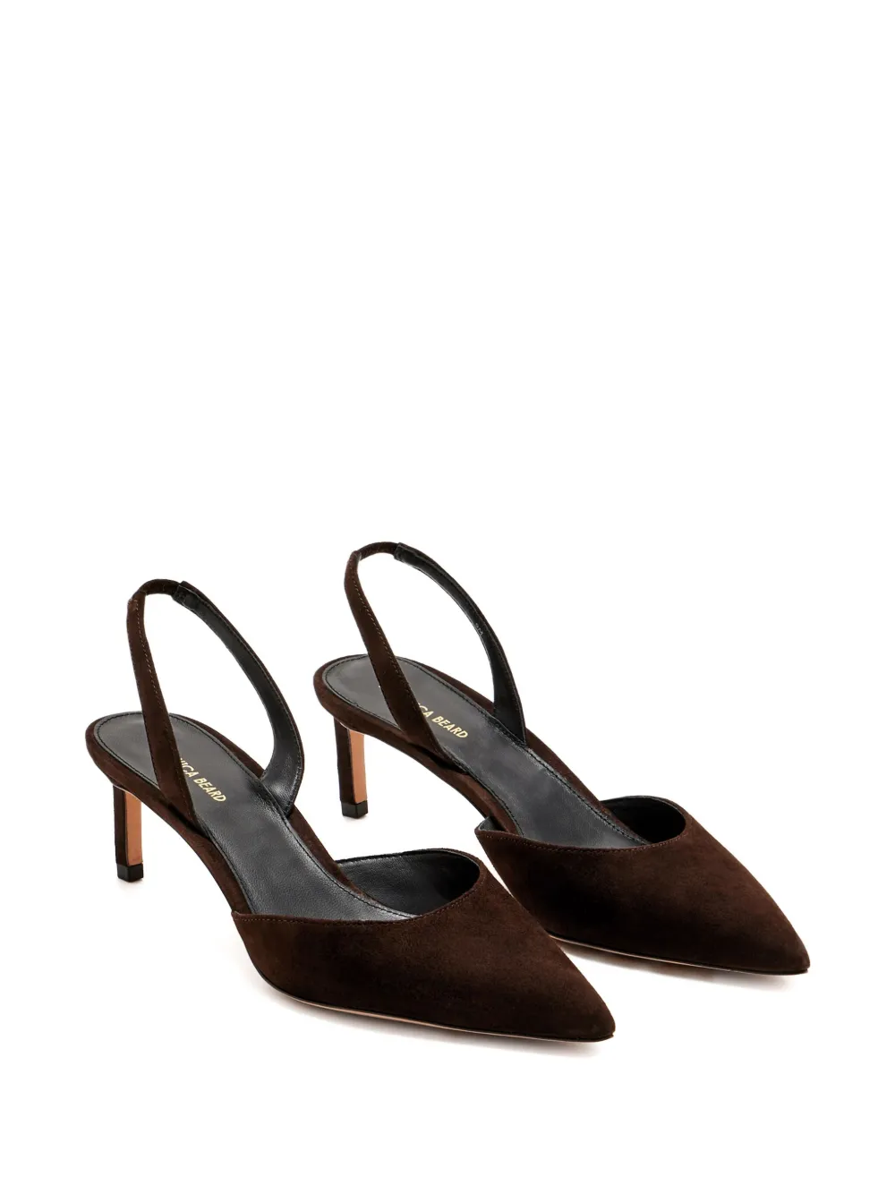 Veronica Beard 50 mm Caroline suède slingback pumps Bruin