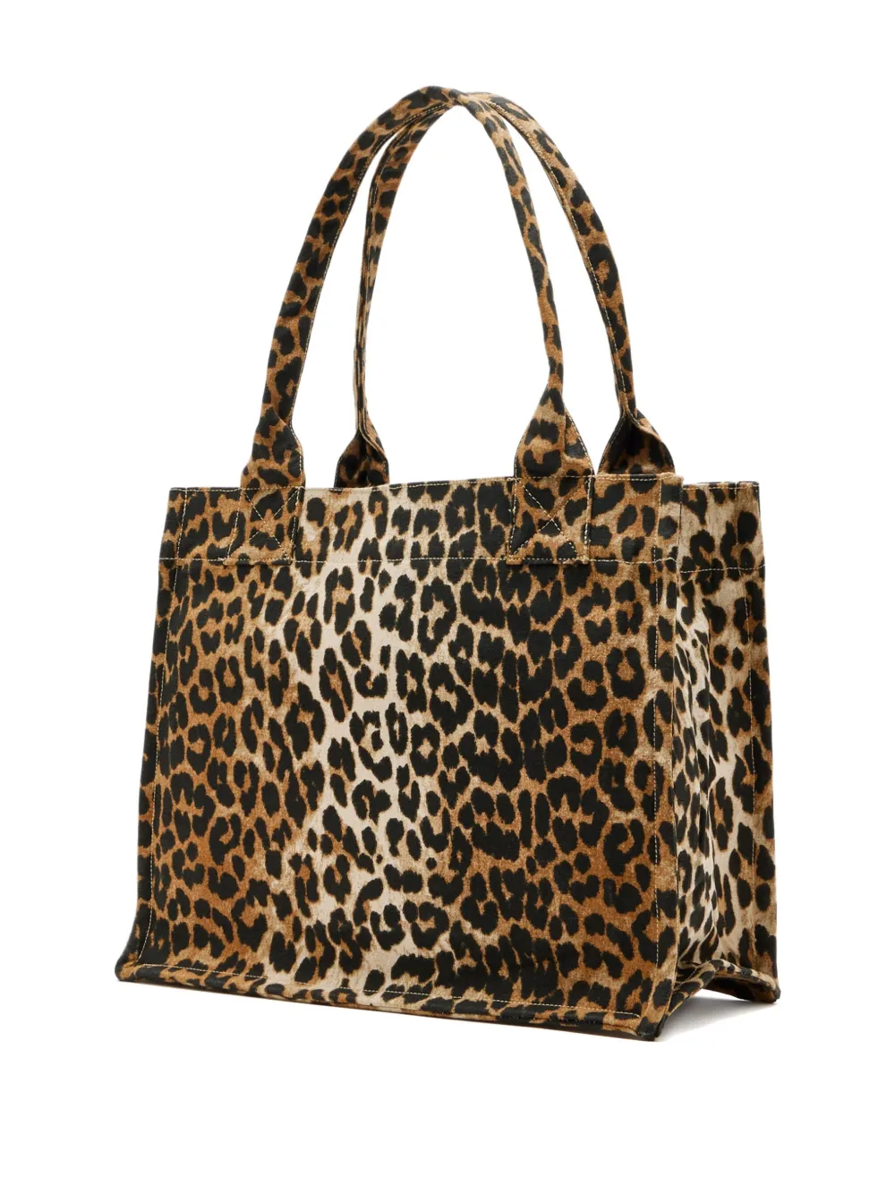 GANNI large leopard-print logo tote bag | Image 2