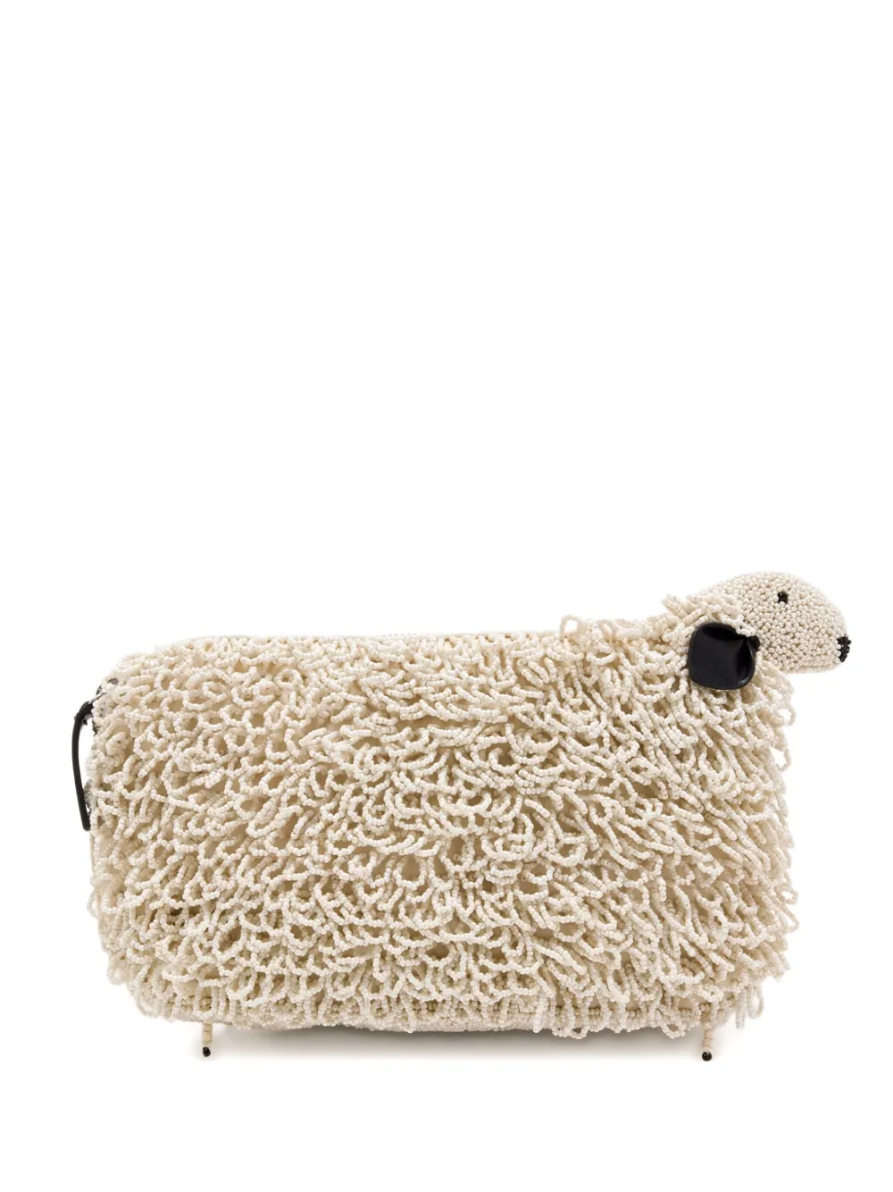 Staud Dolly Beaded Clutch In Neutral