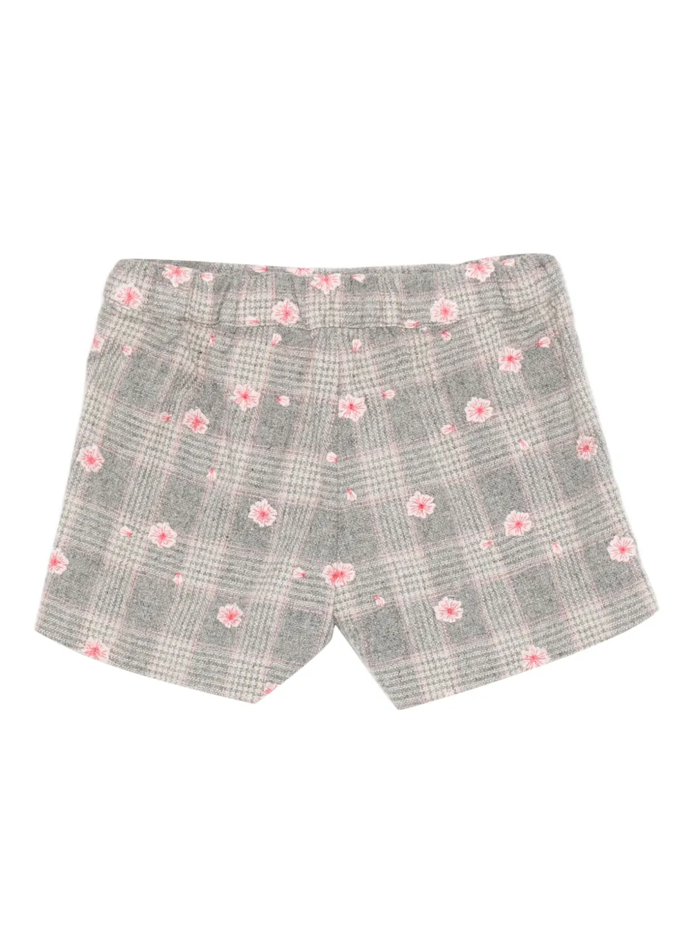 Tartine Et Chocolat Geruite shorts met geborduurde bloemen - Grijs