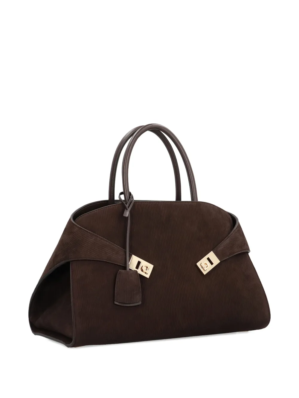 Ferragamo Hug grote handtas Bruin