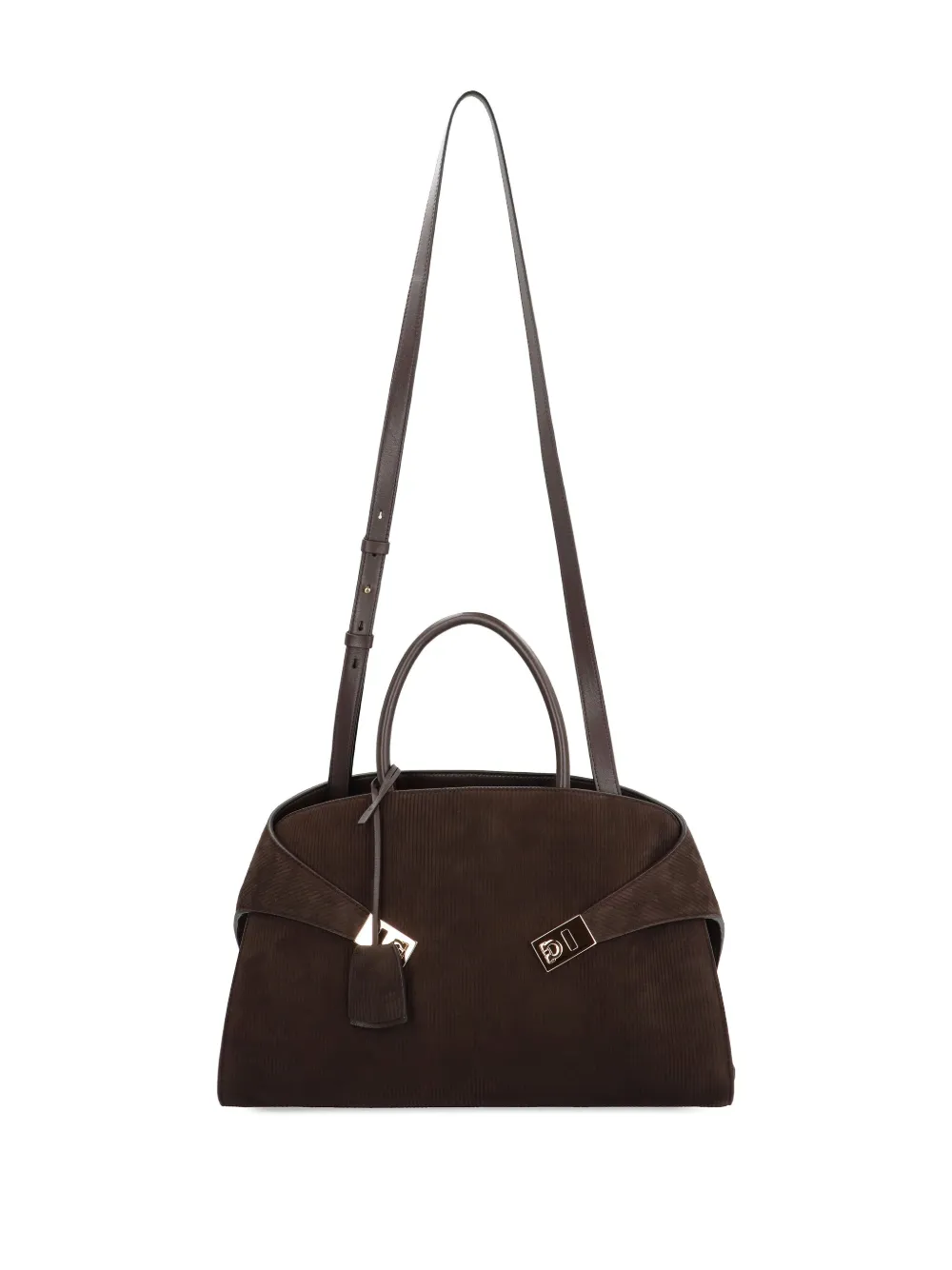 Ferragamo Hug grote handtas Bruin