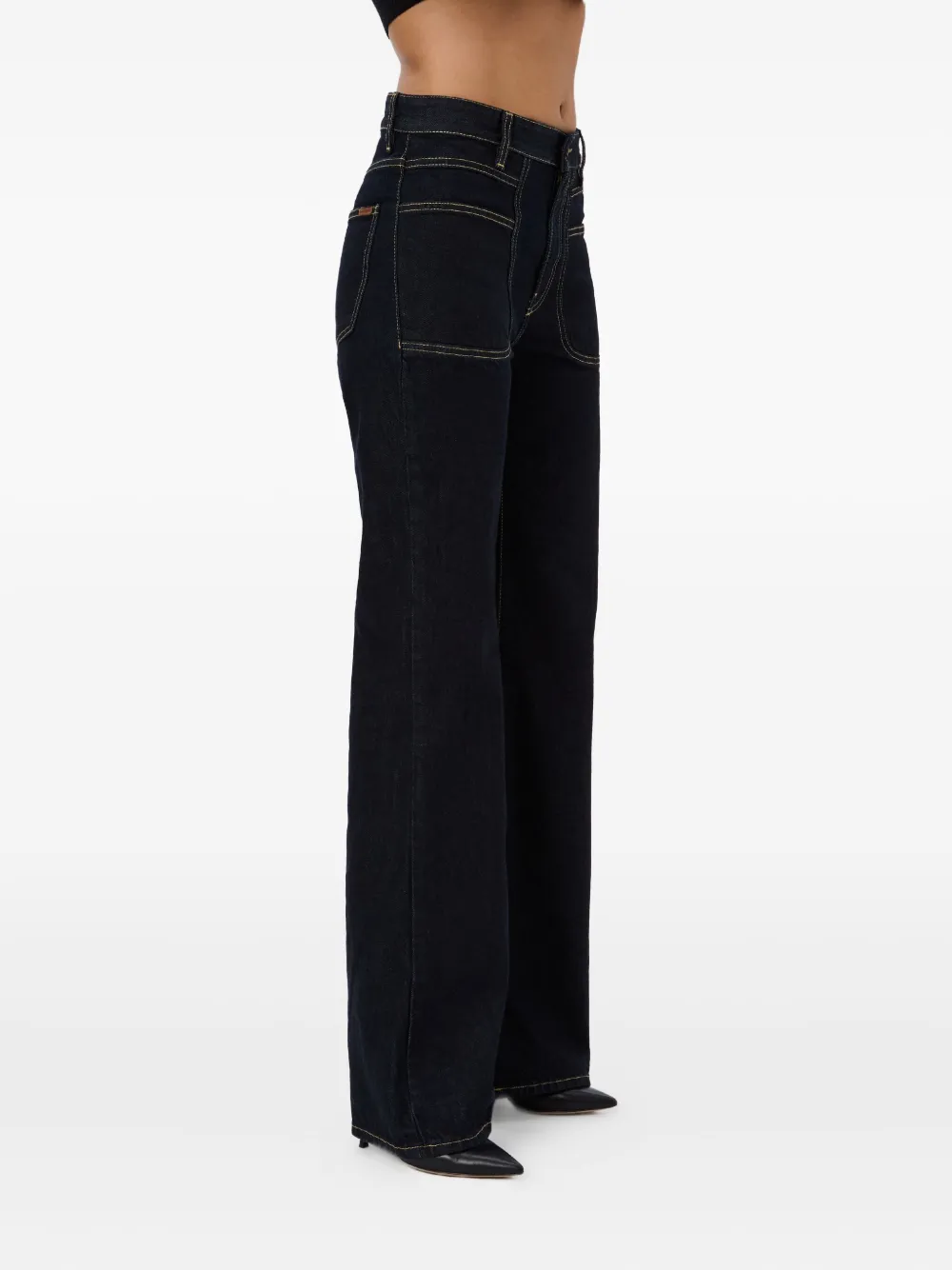 No44 Lily Pocket-detail Jeans In Blue