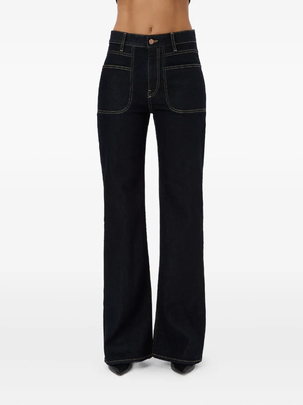 No44 Lily jeans met zakdetail - Blauw
