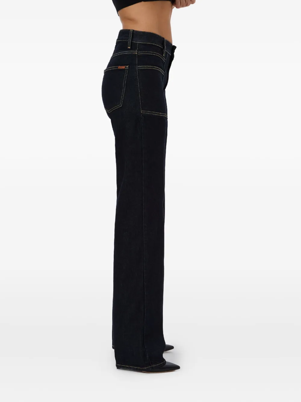 No44 Lily Pocket-detail Jeans In Blue
