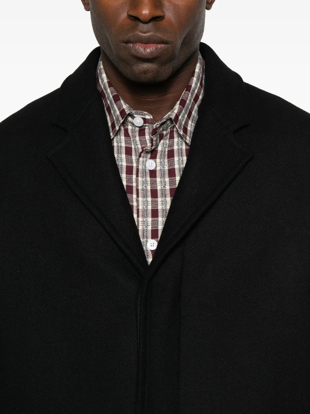 Maison Kitsuné Jas met paspelzak en revers Zwart