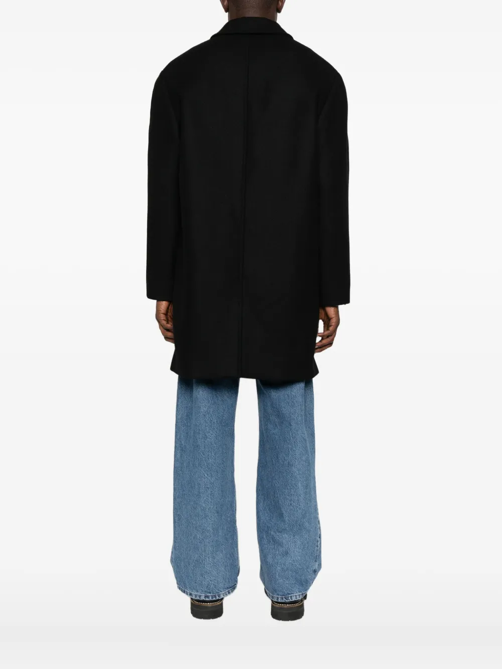 Maison Kitsuné Jas met paspelzak en revers Zwart