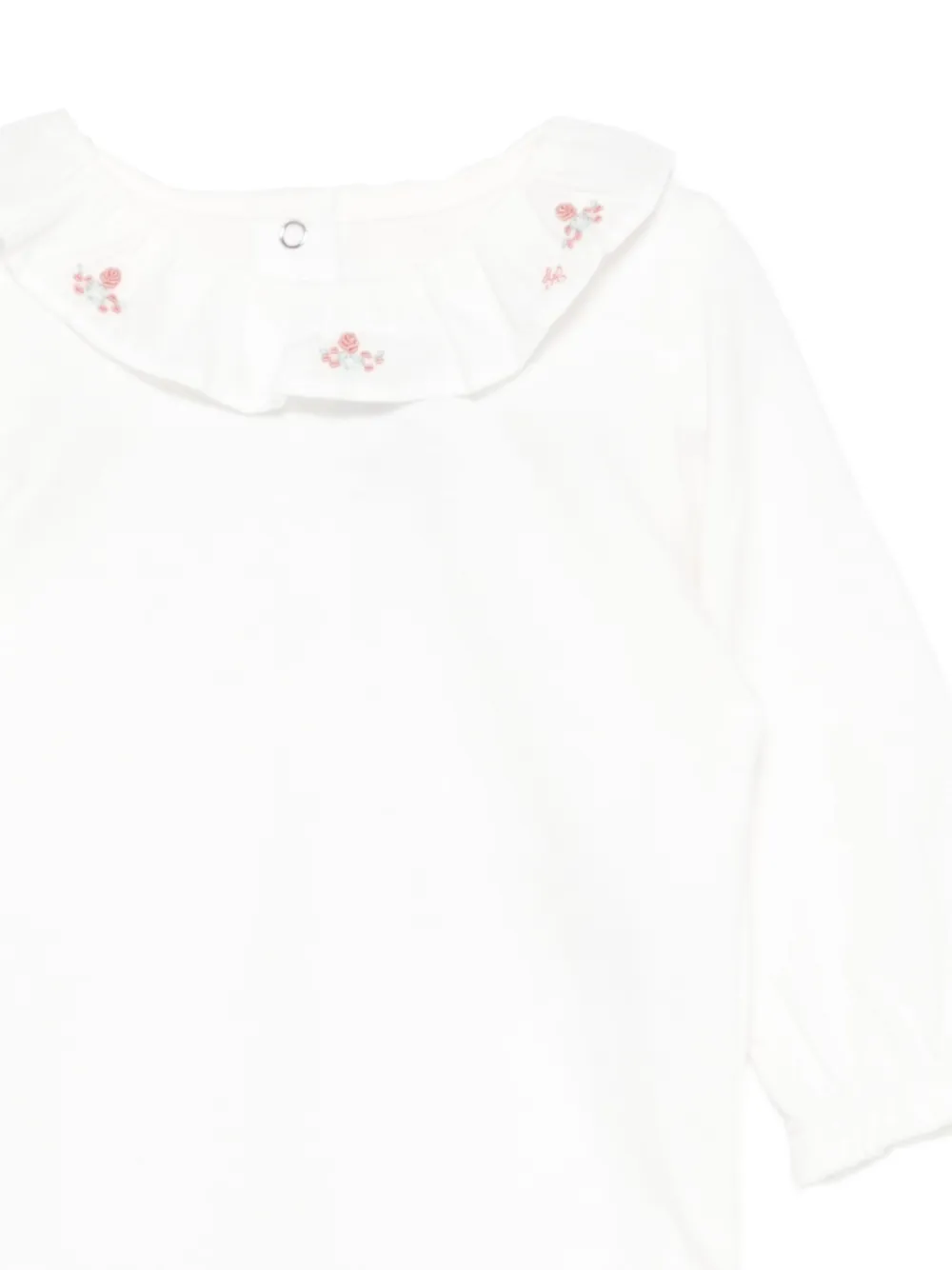 Tartine Et Chocolat Ruffled Corduroy Babygrow In Blue