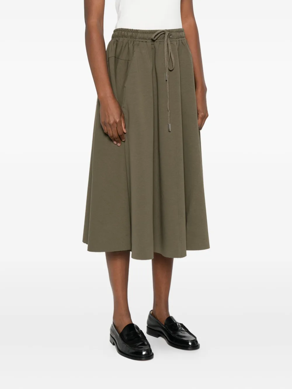 Psophia Drawstring Skirt In Green