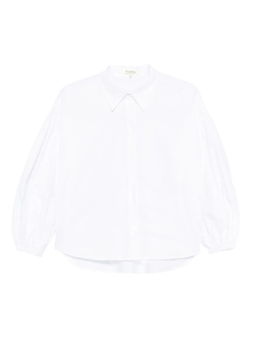 Psophia Balloon-sleeve Shirt In White