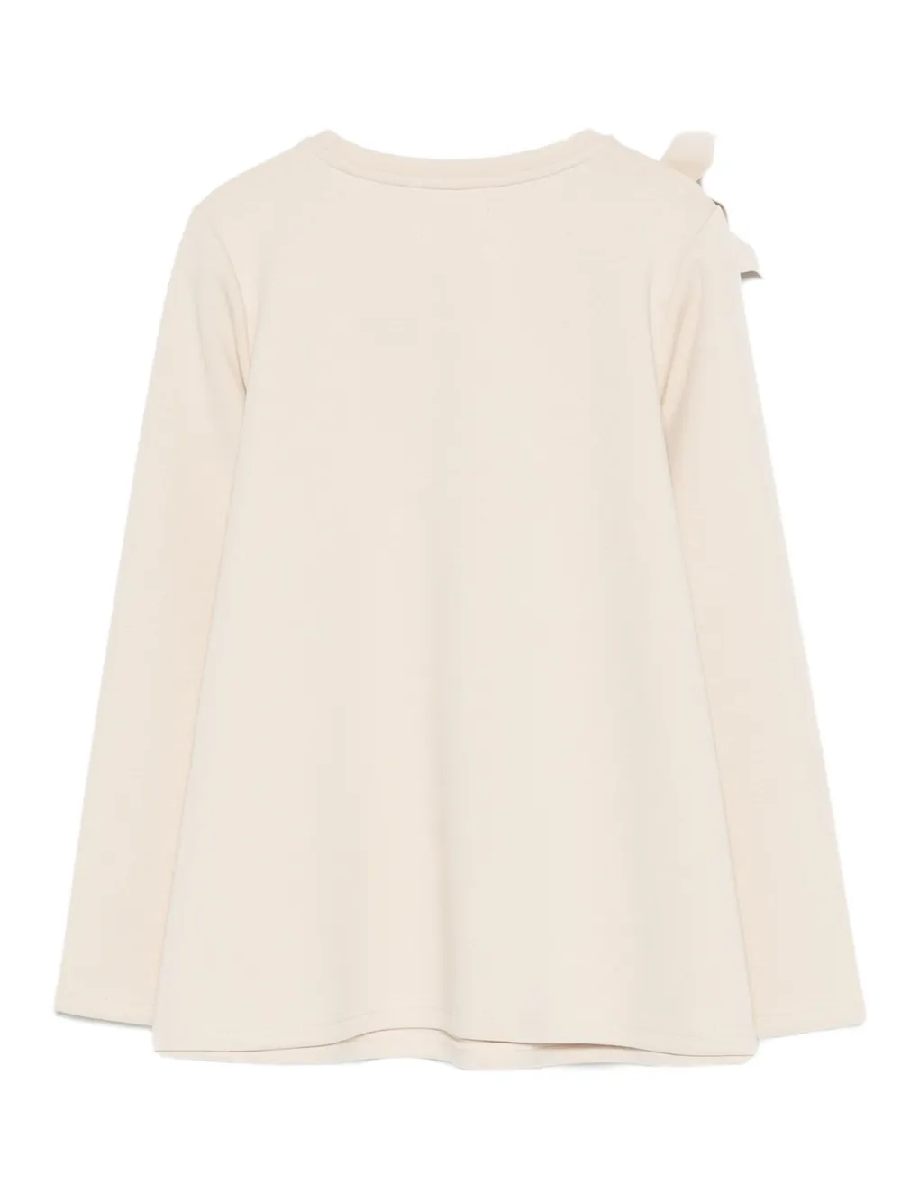 Psophia Bow-embellished T-shirt In Neutral
