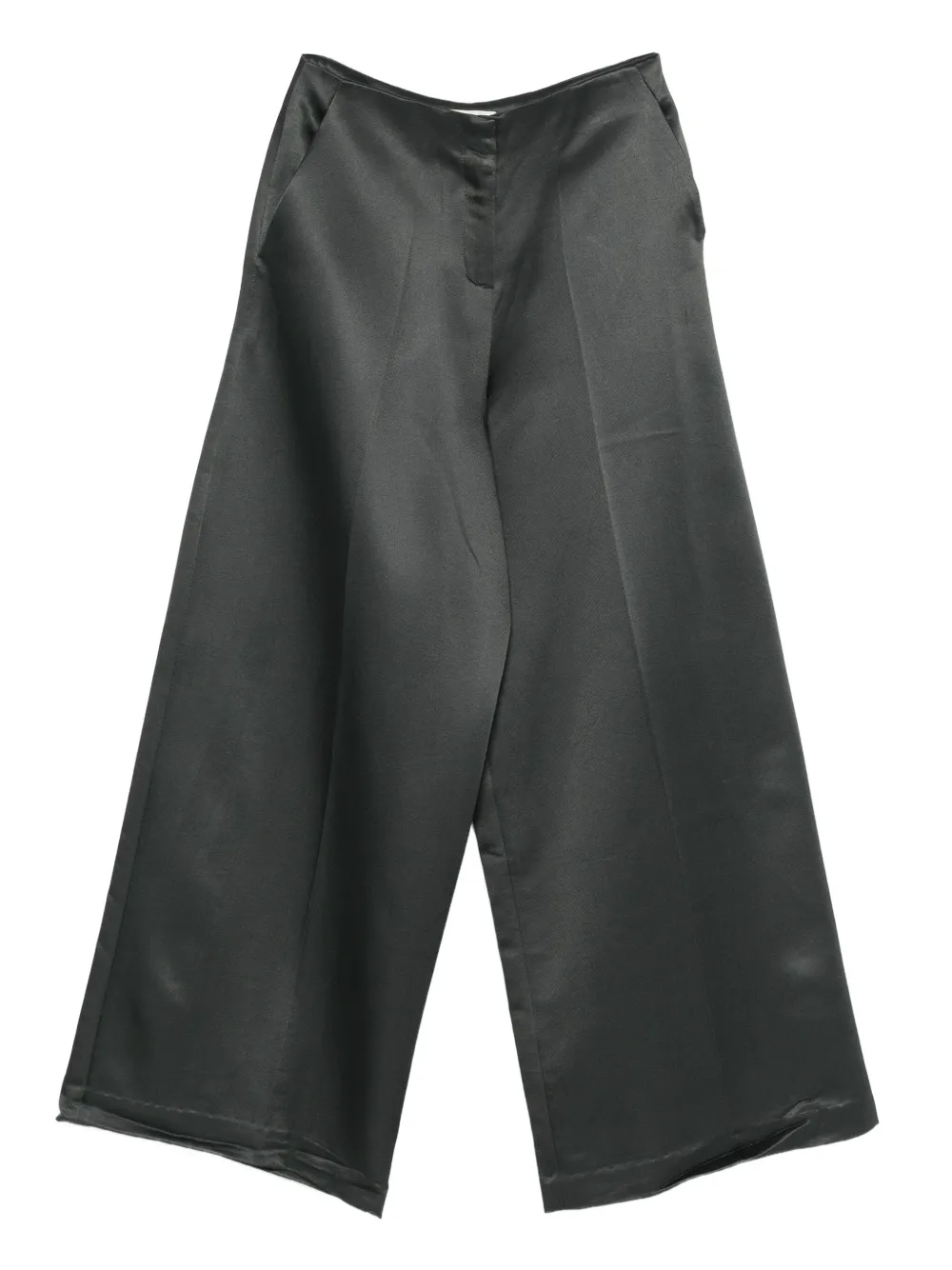 PSOPHIA サテン ワイドパンツ - グレー