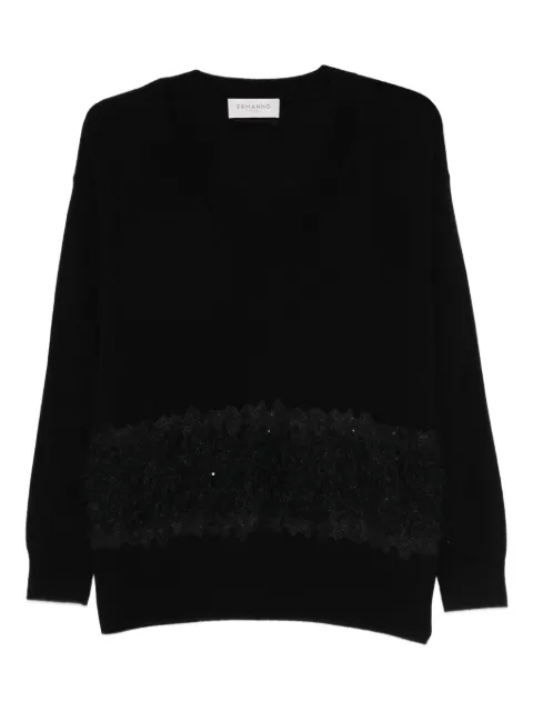 ERMANNO FIRENZE  lace-panel sweater