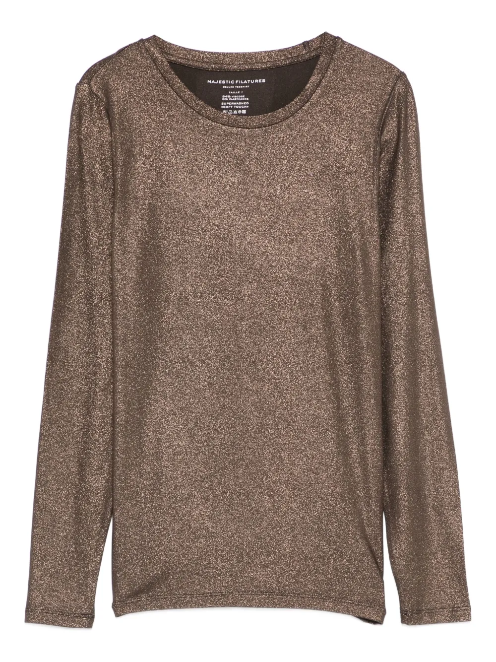 Majestic Filatures long-sleeve round-neck top | Brown | Image 1