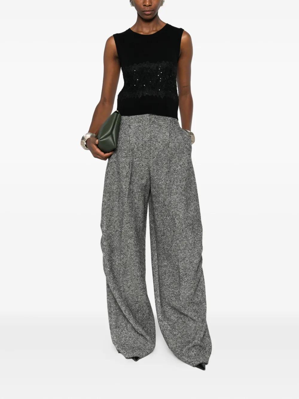 ERMANNO FIRENZE  sequin-embellished top | Knitted Tops | Image 2