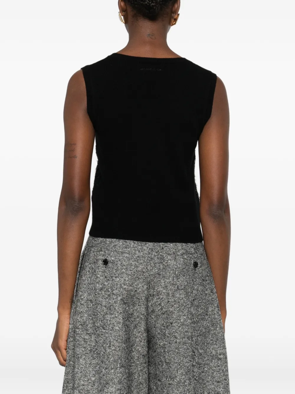 ERMANNO FIRENZE Tanktop verfraaid met pailletten Zwart